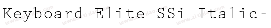 Keyboard Elite SSi Italic字体转换